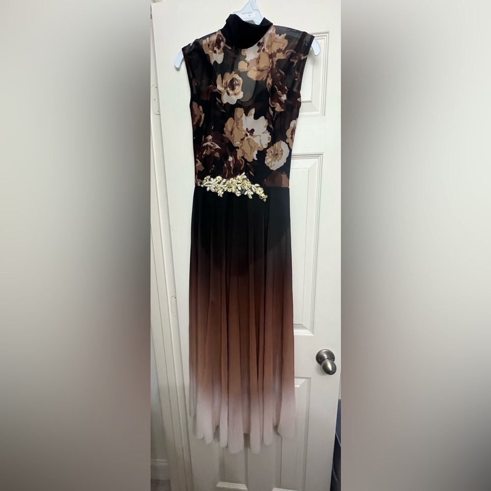 Elegant Black and Brown Women's Dress
